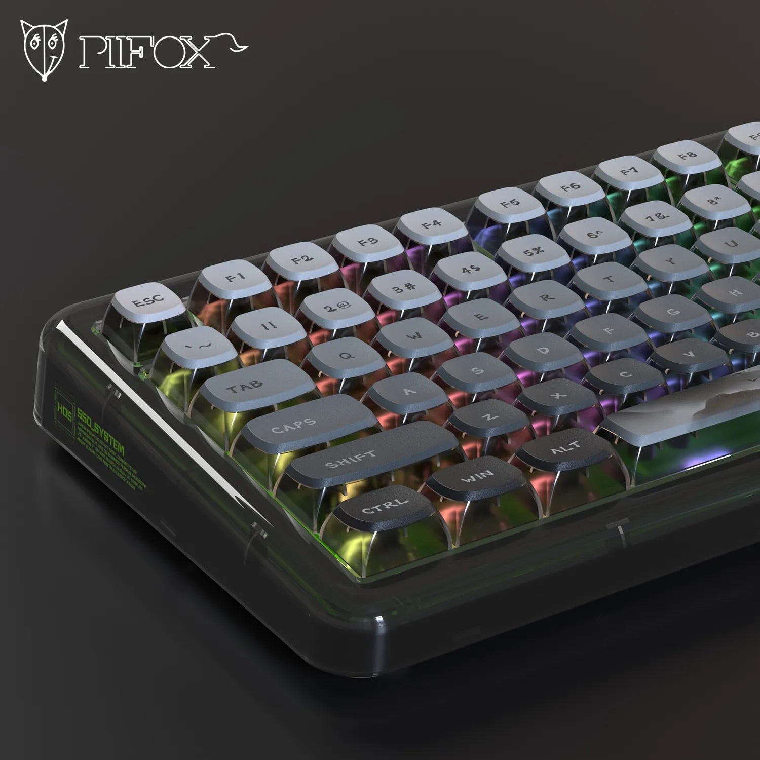 PIIFOX 117-Key Dye-Subbed PBT ASA Profile Pudding Keycaps Set (Foggy Mountains)