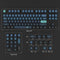 PIIFOX 117-Key Dye-Subbed PBT ASA Profile Pudding Keycaps Set (Nautical)