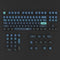 PIIFOX 117-Key Dye-Subbed PBT ASA Profile Pudding Keycaps Set (Nautical)