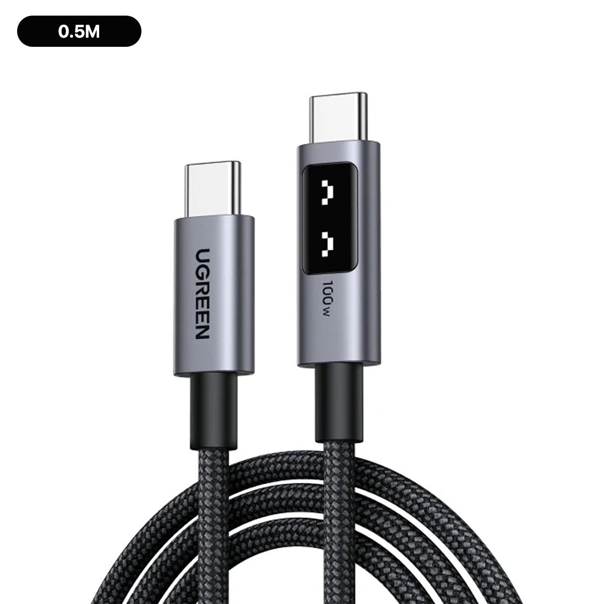Ugreen Uno USB-C To USB-C PD 100W Fast Charging Cable - Black (0.5m, 1m, 2m)