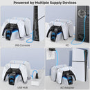 OIVO Dual Controller Charging Station for PS5 / PS5 Edge Controller (White) (IV-P5322B)