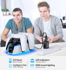 OIVO Dual Controller Charging Station for PS5 / PS5 Edge Controller (White) (IV-P5322B)