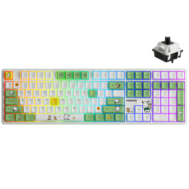 Akko Pochacco Green 5108B Plus Multi-Modes RGB Hot-Swappable Mechanical Keyboard