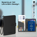 Promate PassMate Anti-Loss Slim Leather Passport Holder with RFID Protection & Smart Tracking