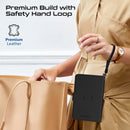 Promate PassMate Anti-Loss Slim Leather Passport Holder with RFID Protection & Smart Tracking