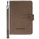 Promate PassMate Anti-Loss Slim Leather Passport Holder with RFID Protection & Smart Tracking