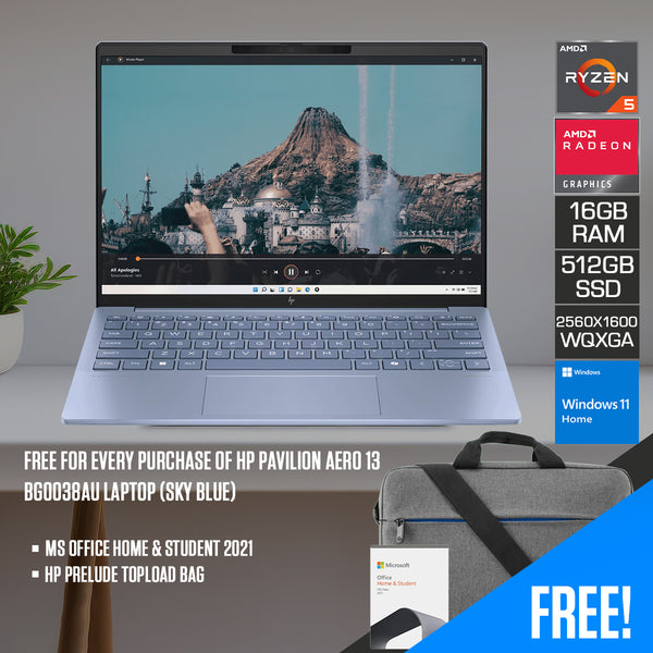 HP Pavilion Aero 13-BG0038AU Laptop (Sky Blue)