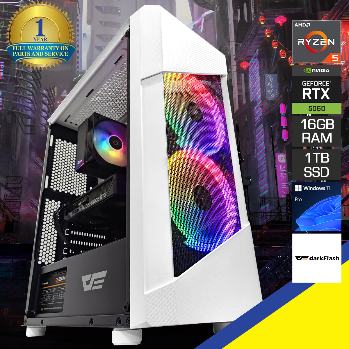Sigma Pollux White Desktop Gaming PC