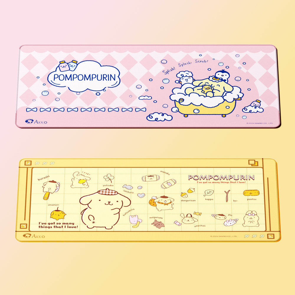 Akko Pompompurin Mouse Pad (900x400mm) (Pink, Yellow)