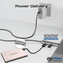 Promate PortLink-C3 100W Power Delivery Dual USB-C 150cm Port Data & Charge Cable