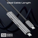 Promate PortLink-C3 100W Power Delivery Dual USB-C 150cm Port Data & Charge Cable