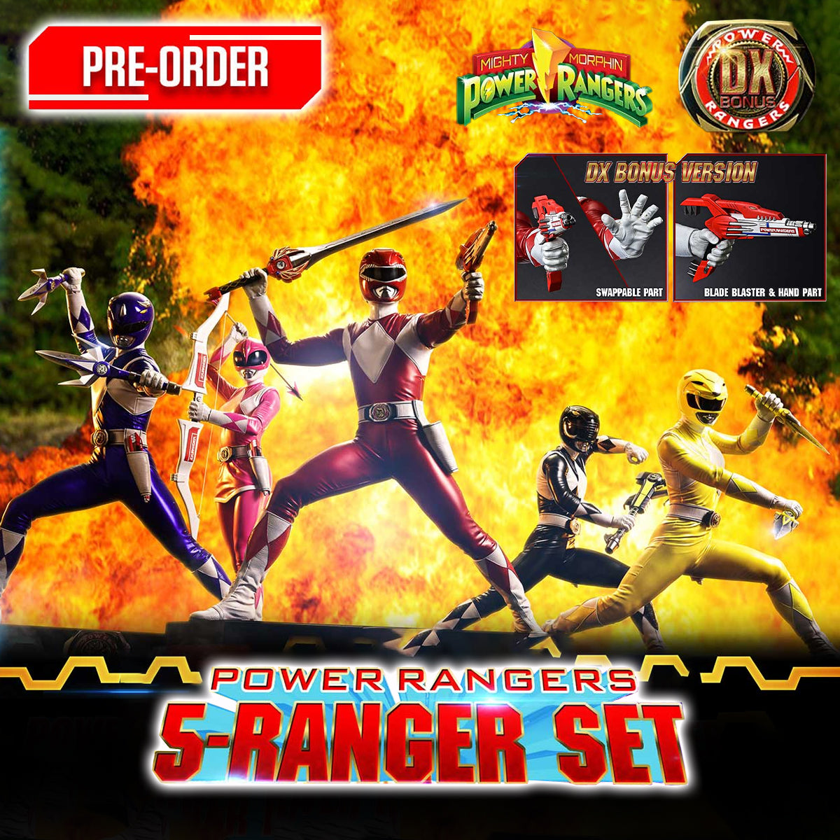Premium Masterline Mighty Morphin Power Rangers: Power Rangers 5-Ranger Set