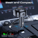 Promate PowerDrive-RC65 62W Multi-Port Car Charger with Retractable USB-C Cable