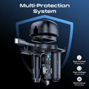 Promate PowerDrive-RC65 62W Multi-Port Car Charger with Retractable USB-C Cable