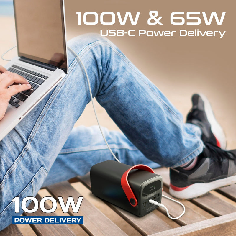 Promate PowerMine-80Pro 80000mAh High-Capacity 100W Ultra-Fast-Charging Power Pack
