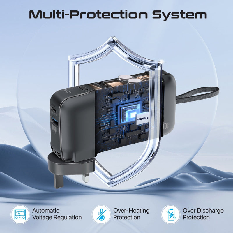 Promate PowerPack-10i Ultra-Compact Fast-Charging Power Bank