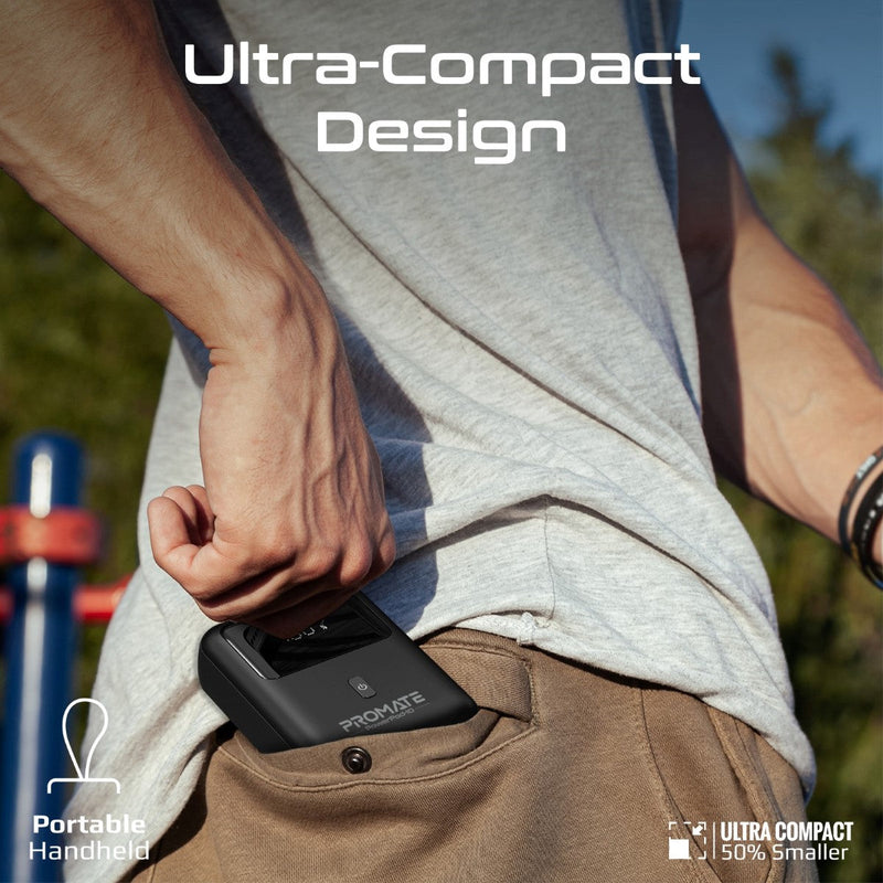 Promate Powerpod-10 10000mAh Ultra Compact 35W Superspeed Power Bank With Built-In USB-C Cable 