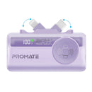 Promate PowerUp-Trio Ultra-Compact Fast Charging Power Bank with In-built USB-C