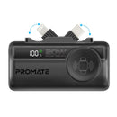Promate PowerUp-Trio Ultra-Compact Fast Charging Power Bank with In-built USB-C