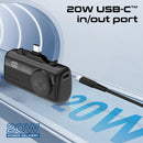 Promate PowerUp-Trio Ultra-Compact Fast Charging Power Bank with In-built USB-C
