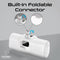 Promate PowerUp-C 5000MAH Ultra Compact 20W Fast Charging Power Bank In-Built Foldable Usb-C Connector (White)