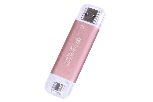 Transcend ESD310P 10GBPS USB Type-C Portable SSD (Pink) (512GB, 1TB, 2TB)