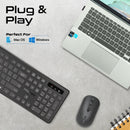 Promate ProCombo-13 Sleek Profile Full-Size Wireless Keyboard & Mouse (Black)