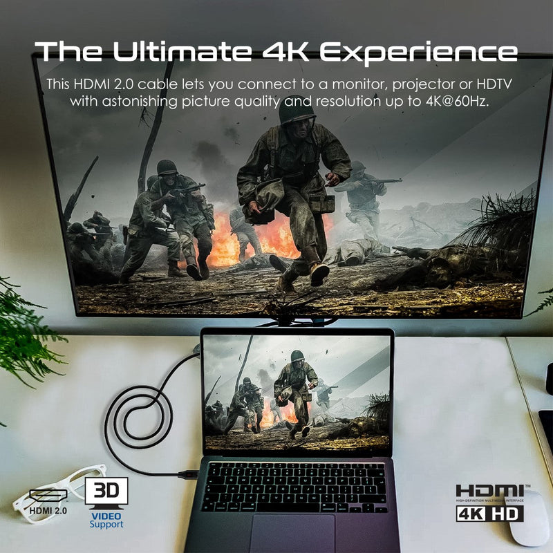 Promate ProLink4K60-10M Ultra-High Definition 4K at 60Hz HDMI Audio Video Cable