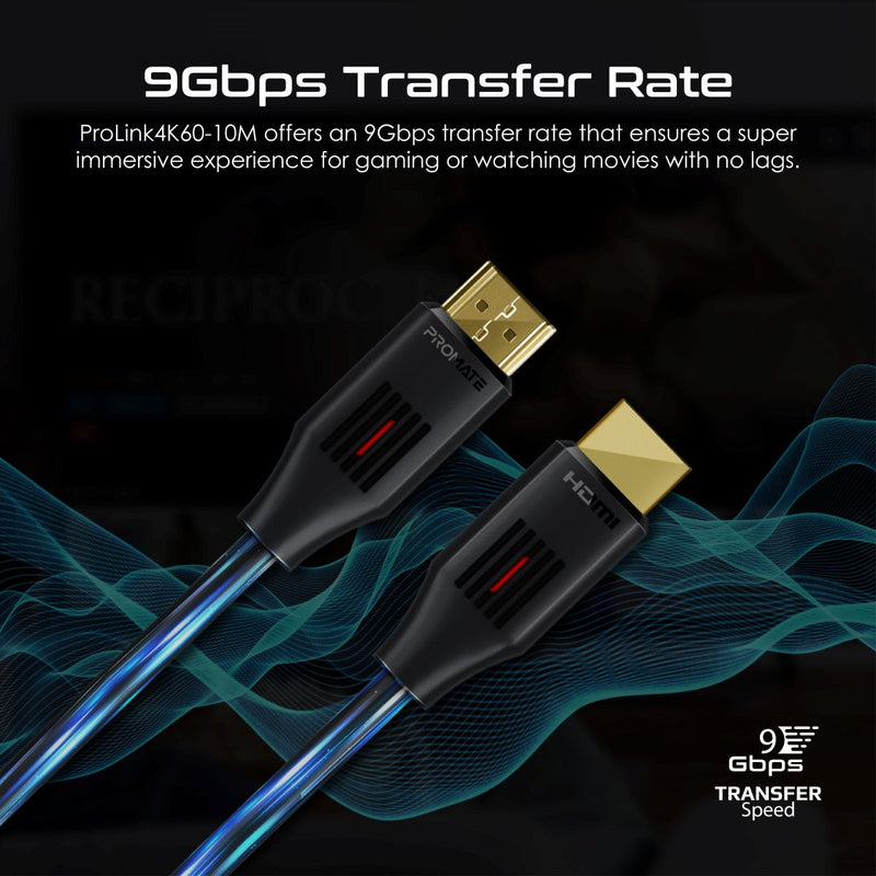 Promate ProLink4K60-10M Ultra-High Definition 4K at 60Hz HDMI Audio Video Cable