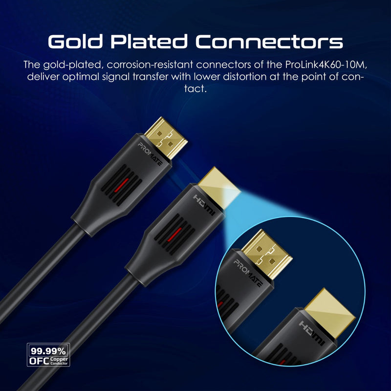 Promate ProLink4K60-10M Ultra-High Definition 4K at 60Hz HDMI Audio Video Cable