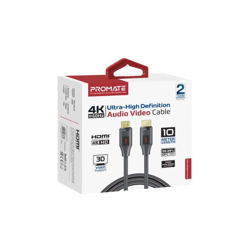 Promate ProLink4K60-10M Ultra-High Definition 4K at 60Hz HDMI Audio Video Cable