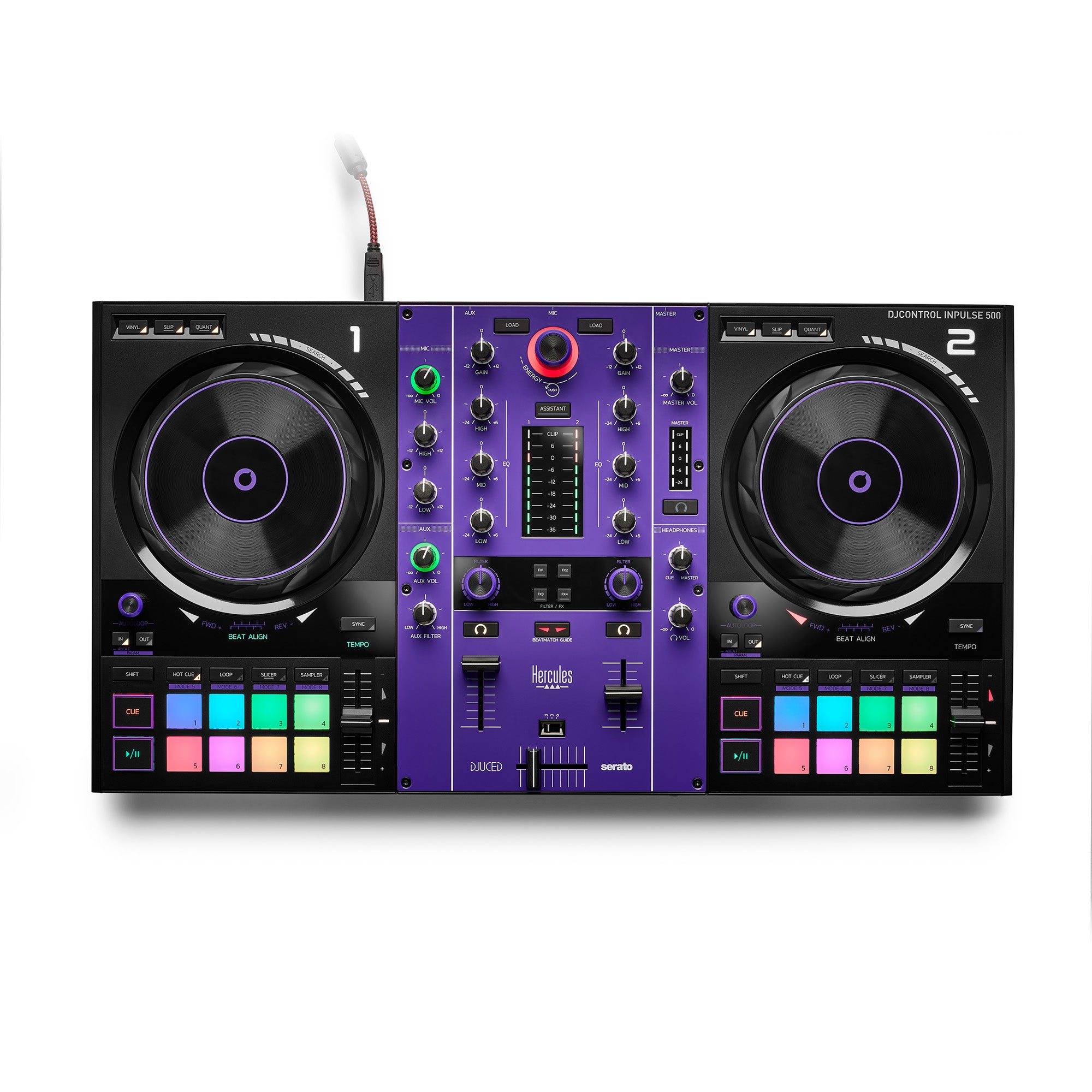 Hercules DJControl Inpulse 500 Purple Edition Controller (4781058)