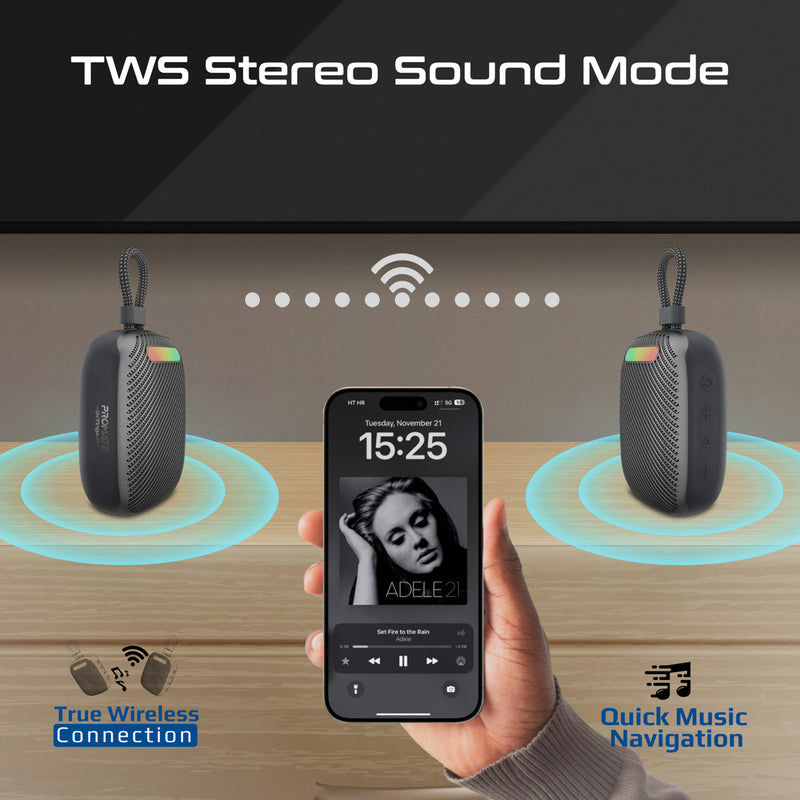 Promate Tingz CrystalSound 7W High-Definition Wireless Speaker