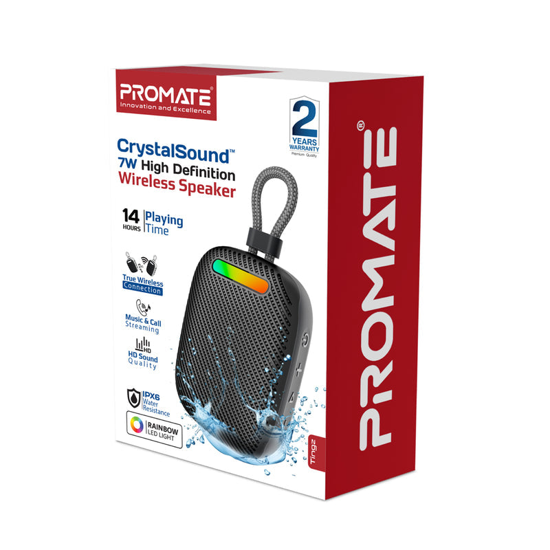 Promate Tingz CrystalSound 7W High-Definition Wireless Speaker