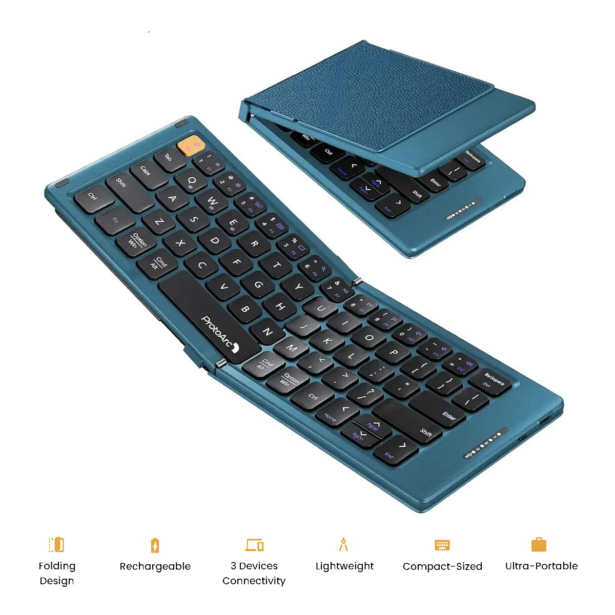 ProtoArc XK04 Foldable Compact Bluetooth Keyboard (Blue) (CP015944)