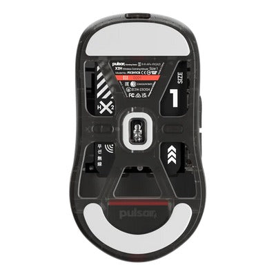 Pulsar X2H Mini Symmetrical Ultralight Wireless Gaming Mouse Clear Black Limited Ed. Size 1
