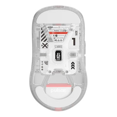 Pulsar X2H Mini Symmetrical Ultralight Wireless Gaming Mouse Super Clear Limited Ed. Size 1 