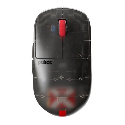 Pulsar X2H Mini Symmetrical Ultralight Wireless Gaming Mouse Clear Black Limited Ed. Size 1