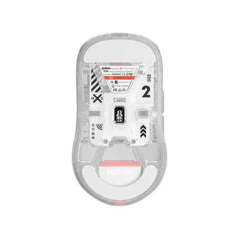 Pulsar X2H Medium Symmetrical Ultralight Wireless Gaming Mouse Super Clear Limited Ed. Size 2