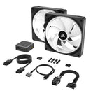 Corsair iCUE Link QX140 RGB 140mm PWM PC Fans Starter Kit With iCUE Link System Hub (Twin Pack)