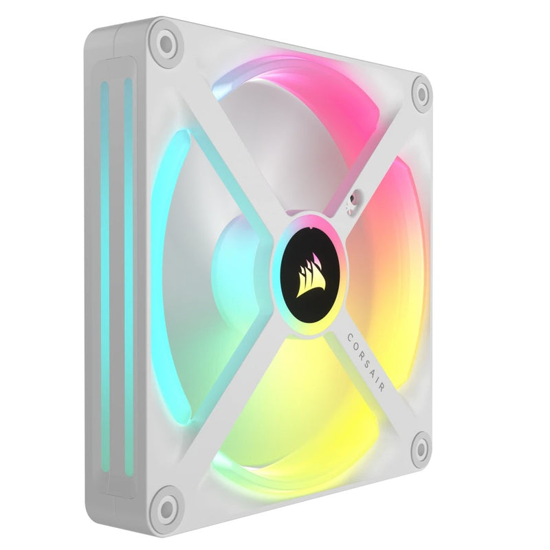 Corsair Icue Link QX140 RGB 140MM PWM PC Fans Starter Kit With Icue Link System Hub (White) (Twin Pack)