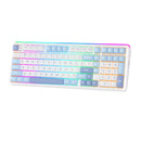 Royal Kludge RK R99 Tri-Mode RGB 101 Keys Hot-Swappable Mechanical Keyboard Rhythm Blue