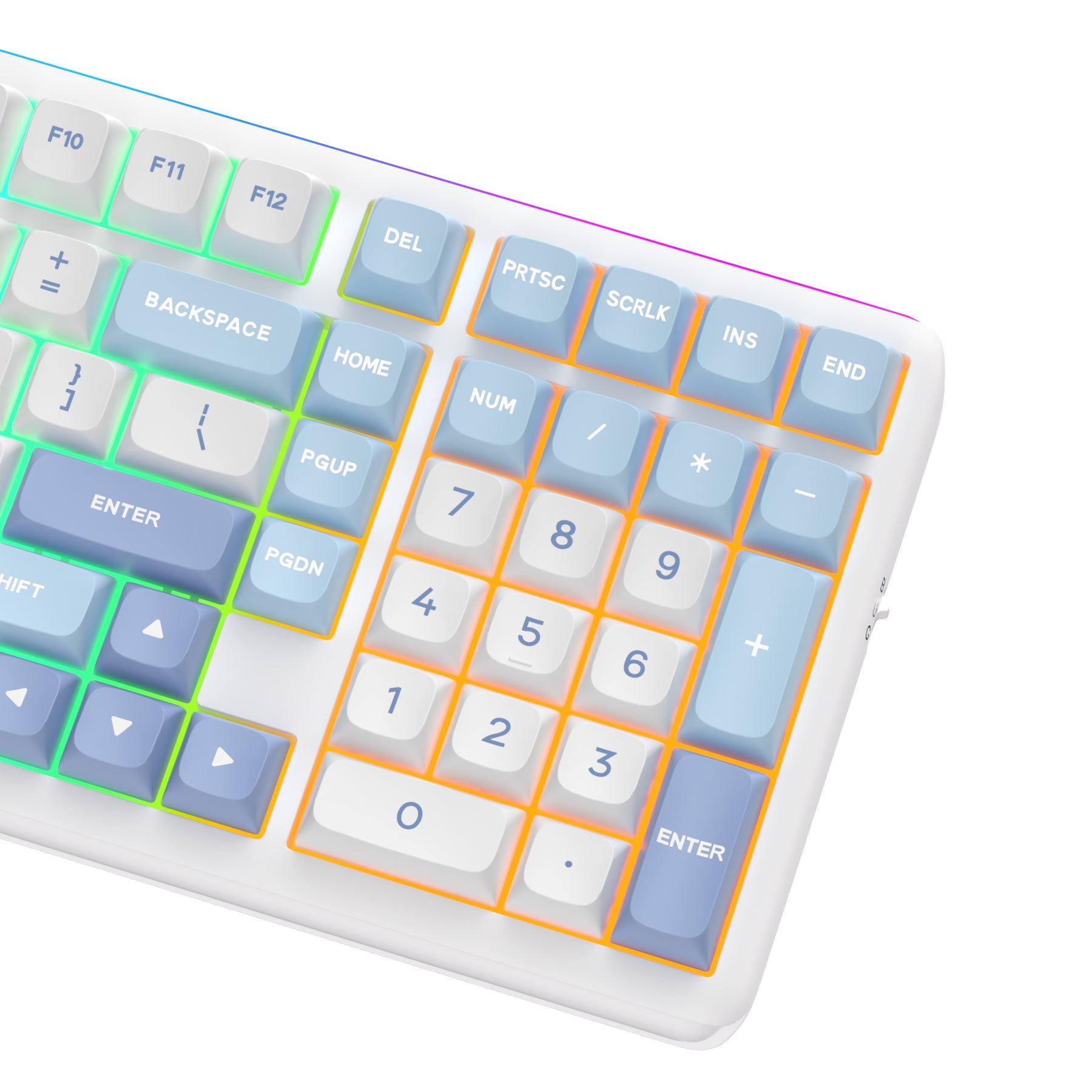 Royal Kludge RK R99 Tri-Mode RGB 101 Keys Hot-Swappable Mechanical Keyboard Rhythm Blue