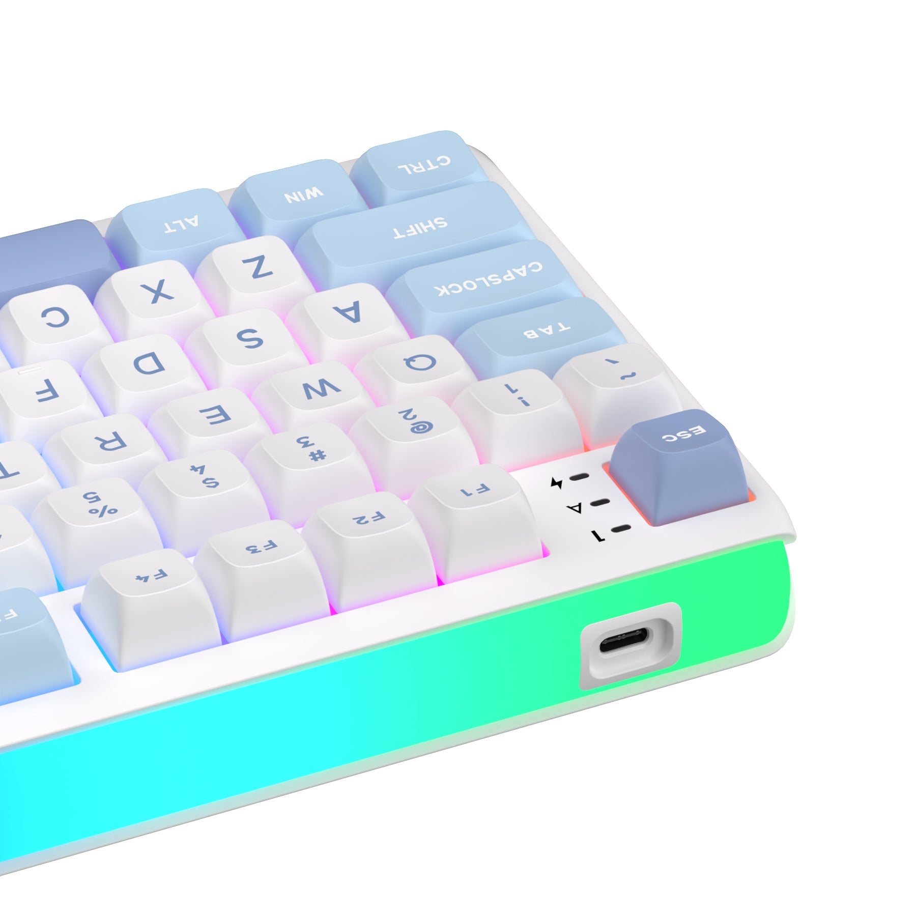 Royal Kludge RK R99 Tri-Mode RGB 101 Keys Hot-Swappable Mechanical Keyboard Rhythm Blue