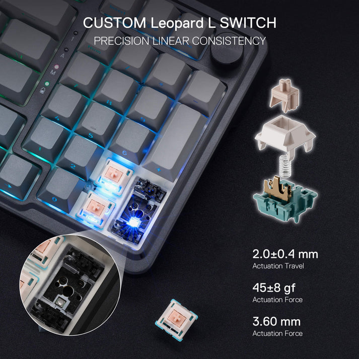 Redragon Eisa Pro 3 Modes 98-Key Hot-Swappable RGB Mechanical Keyboard - Gradient Gray | DataBlitz
