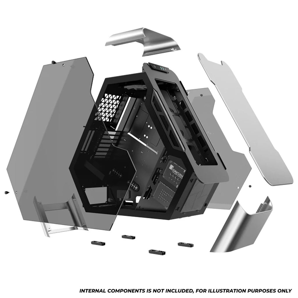 Computer Case Traiangle Jonsbo TR03-A Aluminum Panel ATX Equilateral Triangle Computer Case ...