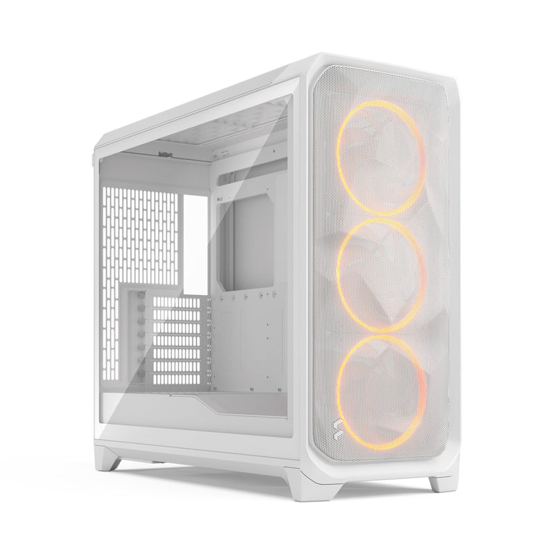 Fractal Design Meshify 3 XL Computer Case (Black RGB Tempered Glass Light Tint, White RGB Tempered Glass Clear Tint)