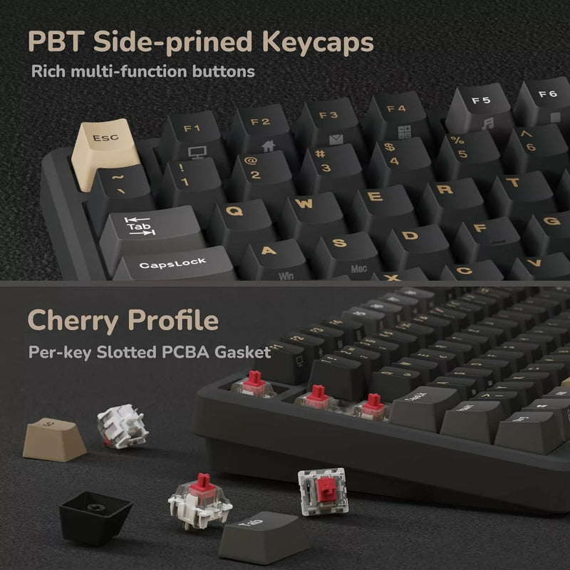 Royal Kludge RK-M75 Tri-Mode RGB 81 Keys Hot-Swappable Mechanical Keyboard Phantom