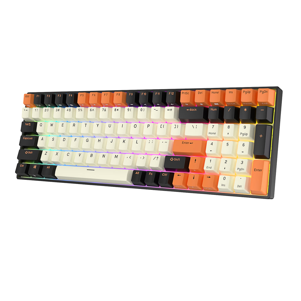 Royal Kludge RK100 Tri-Mode RGB 100-Keys Hot Swappable Mechanical ...