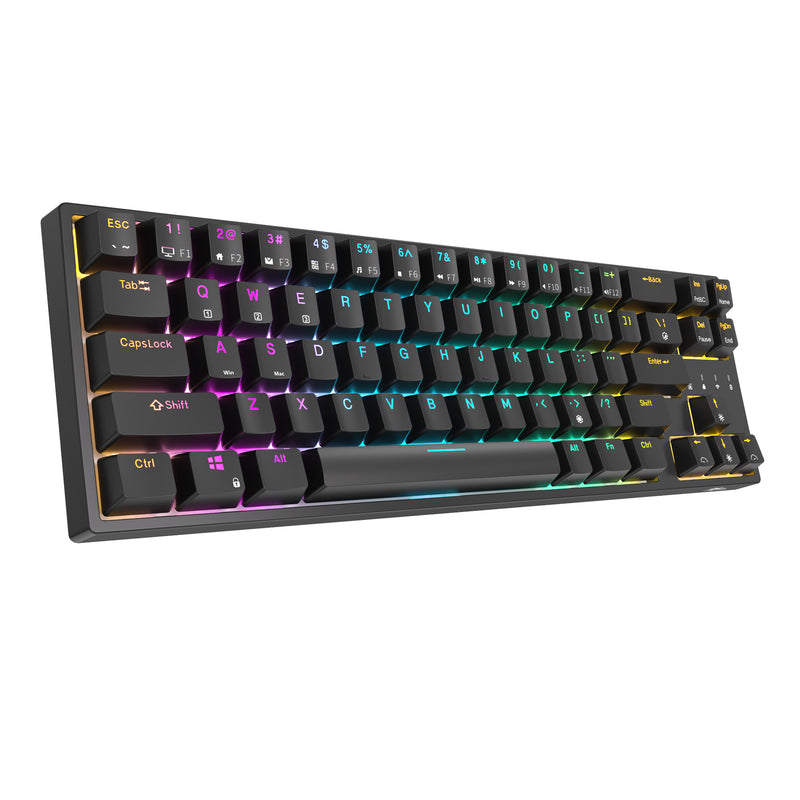 Royal Kludge RK68Plus Rk871 Tri-Mode RGB 68 Keys Hot Swappable Mechanical Keyboard 